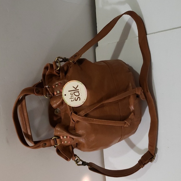 The Sak Tan Leather Shoulder Bag - Picture 1 of 2